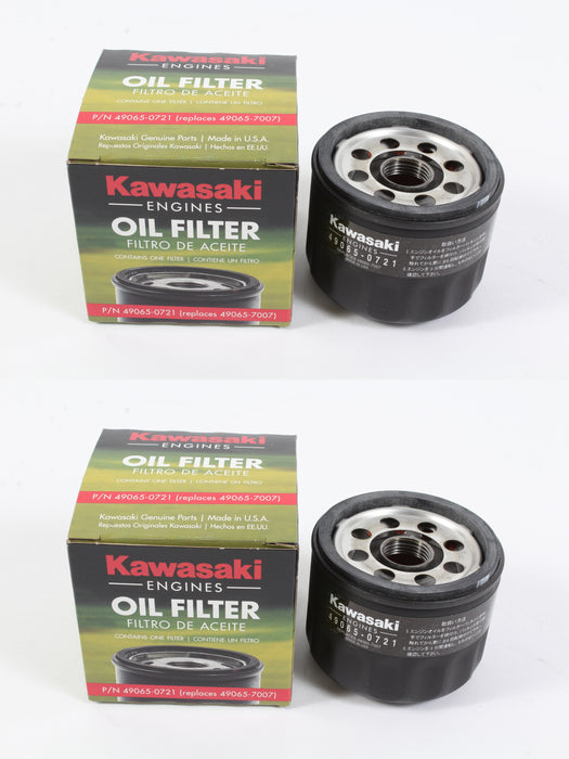 2 Pack Genuine Kawasaki 49065-0721 Oil Filter Fits 49065-7007 OEM
