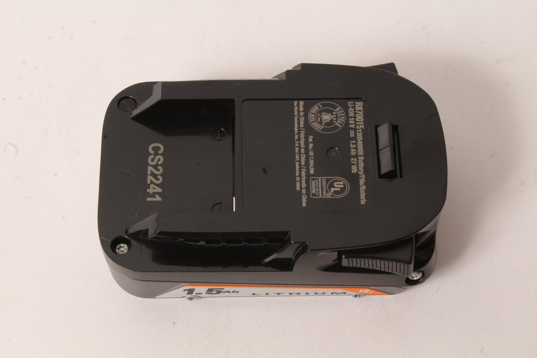 Ridgid 130540005 18V 1.5Ah Lithium Ion Battery w Fuel Gauge R86006 R86008 R8641