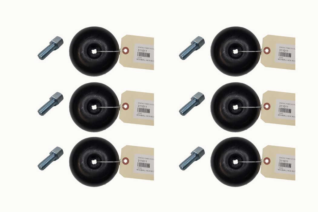 6 PK Genuine DR Generac 311011 & 313011 Mow Ball & Bolt Kit OEM