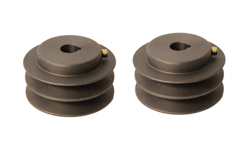 2PK OEM Scag 48199 Cast Iron Double Pulleys Fits 482645 3/16" Keyway