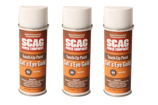 3 PK OEM Scag 48521 Orange Cat's Eye Gold Spray Paint 12oz