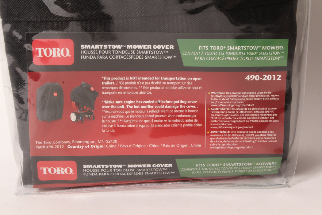 Genuine Toro 490-2012 Smart Stow Cover Walk Behind Series OEM