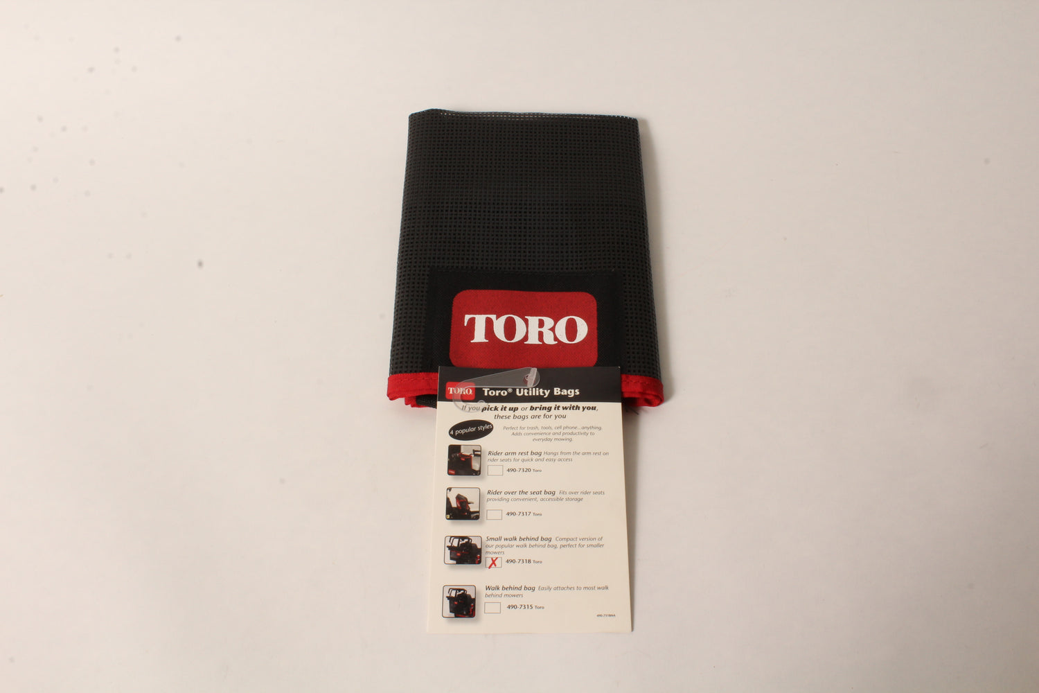 Genuine Toro 490-7318 Small Mesh Utility Bag Hangs From Walk Behinds