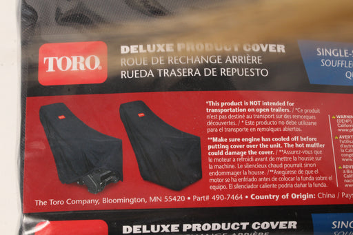 Genuine Toro 490-7464 Waterproof Single Stage Snowblower Cover