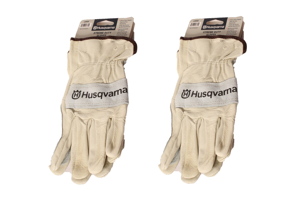 2 PK Genuine Husqvarna 531300274 Large Xtreme Duty Work Gloves