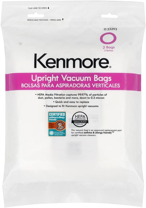 Genuine Kenmore 53293 Vacuum HEPA Dust Bag Type 0 Pack of 2