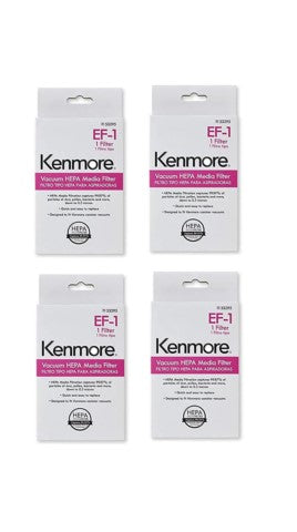 4 PK Genuine Kenmore 53295 Vacuum HEPA Exhaust Filter EF-1 86889 MC-V199H