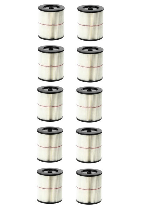 10 PK Genuine Craftsman 551006114 Shop Vac Red Stripe Cartridge Filter