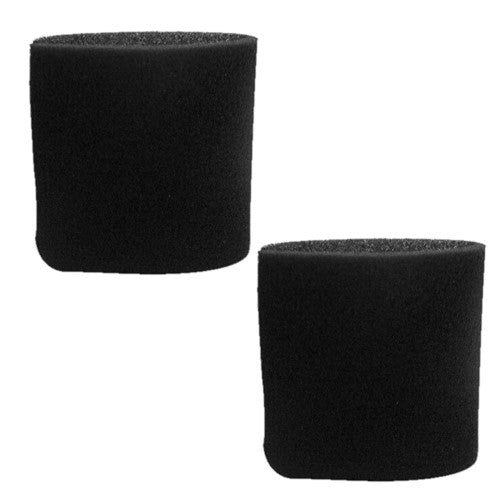 2 PK Vacmaster 551009111 Foam Sleeve Filter Fits Most 2.5-4 Gallon Shop Vac