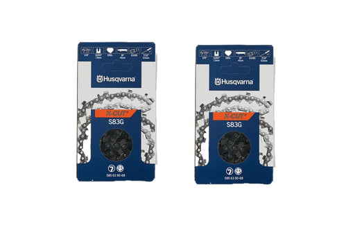 2 PK Husqvarna 585422144 12" 3/8" MINI .050" 44 DL S93G Chainsaw Chain Loop