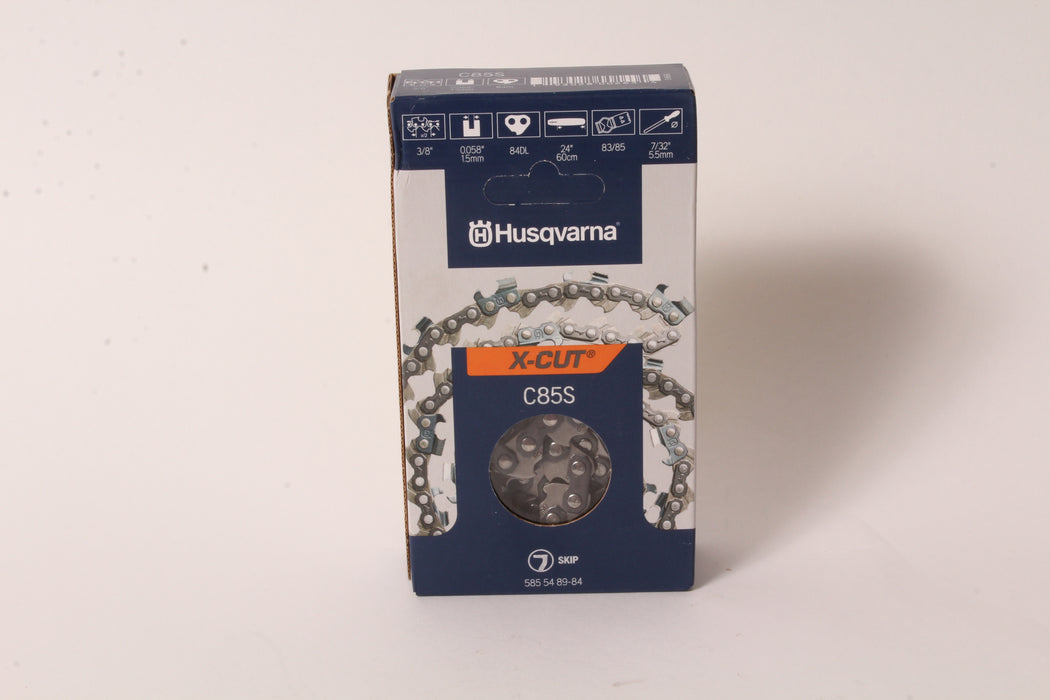 Genuine Husqvarna 585548984 24" 3/8" .058" X-Cut Chainsaw Chain Loop C85S Skip