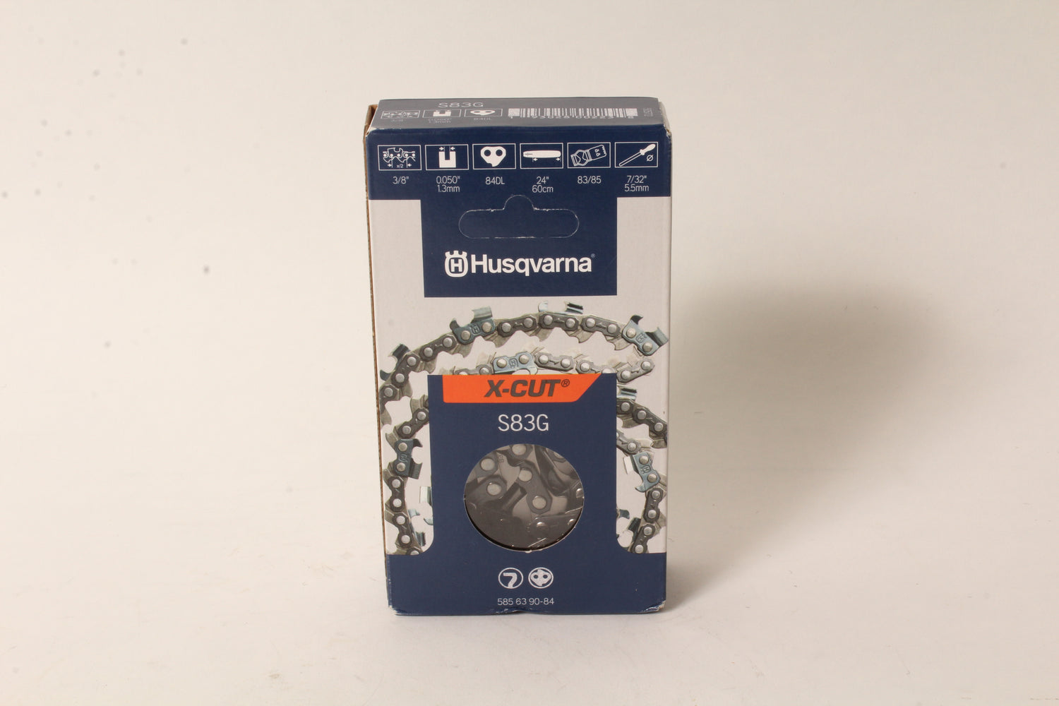 Genuine Husqvarna 585639084 24" 3/8 .050 84 DL S83G For H80 Saw Chain Loop