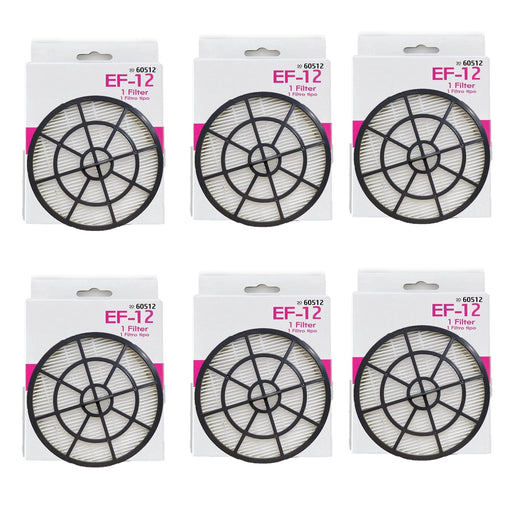 6 PK Cleva 60512 Vacuum HEPA PTFE Exhaust Filter EF-12 Replaces KC38KEDCZV06