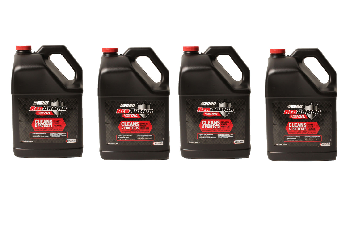 4 PK Echo 6550050 Red Armor 1 Gallon 2-Cycle Oil Blend Mix 50:1 Makes 50 Gallons