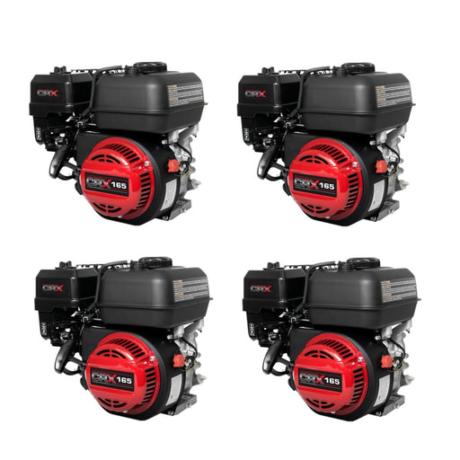 4 Pack CRX165 Single Cylinder OHV Replacement Engines 3/4" Shaft 163cc GX160 Replacement