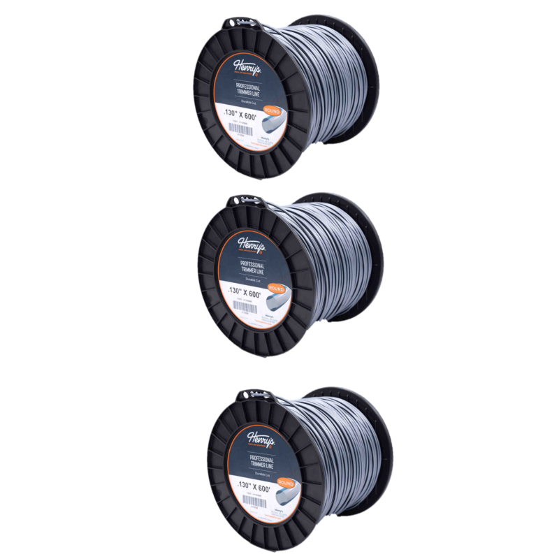 3 PK Henry's H1100845 .130" 600' Round Pro Trimmer Line Twin-Layer Co-Extrusion