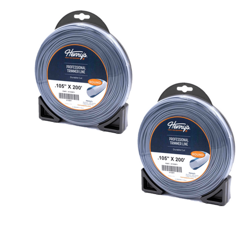 2 PK Henry's H1103571 .105" 200' Round Pro Trimmer Line Twin-Layer Co-Extrusion