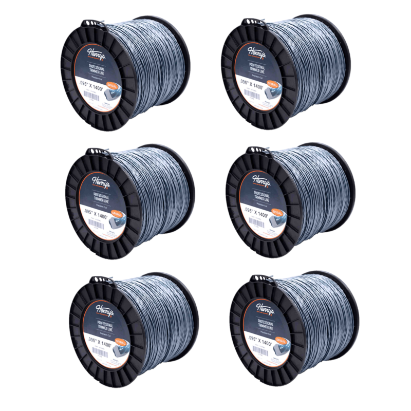 6 PK Henry's H1107683 .095" 1400' Spiral Trimmer Line Twin-Layer Co-Extrusion