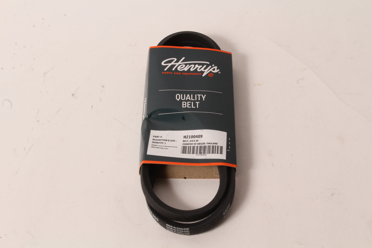 Henry's Universal Wrapped V-Belt 3/8" x 38" H2100409 3L380 1380 6738 38X380