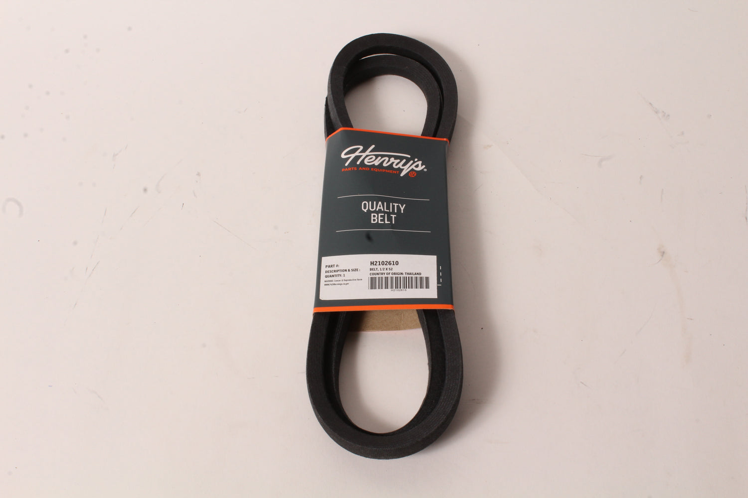 Henry's Universal Wrapped V-Belt 1/2" x 52" H2102610 A50 AK50 AP50 6852 4L520