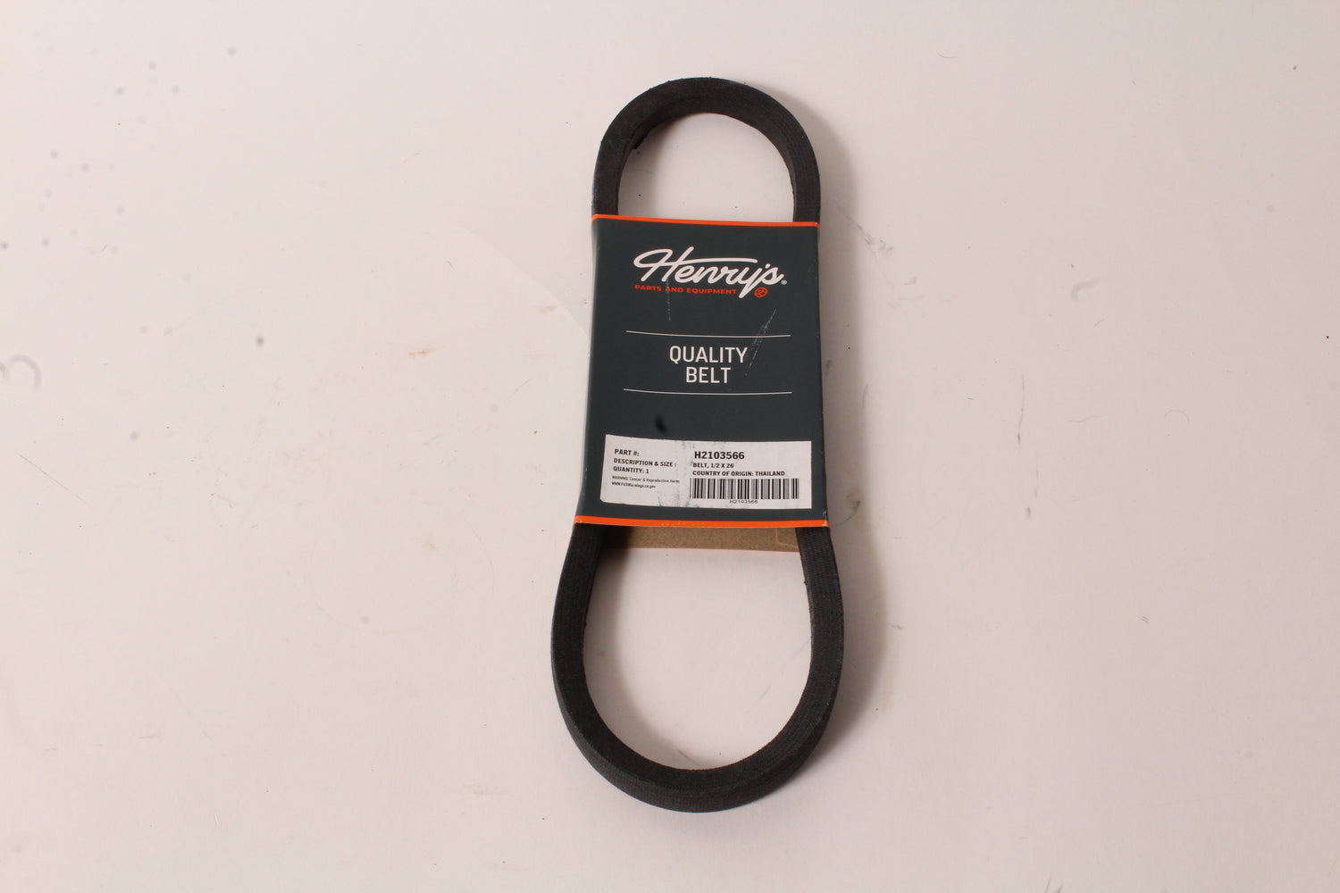 Henry's Universal Wrapped V-Belt 1/2" x 26" H2103566 A24 AP24 6826 2260 4L260