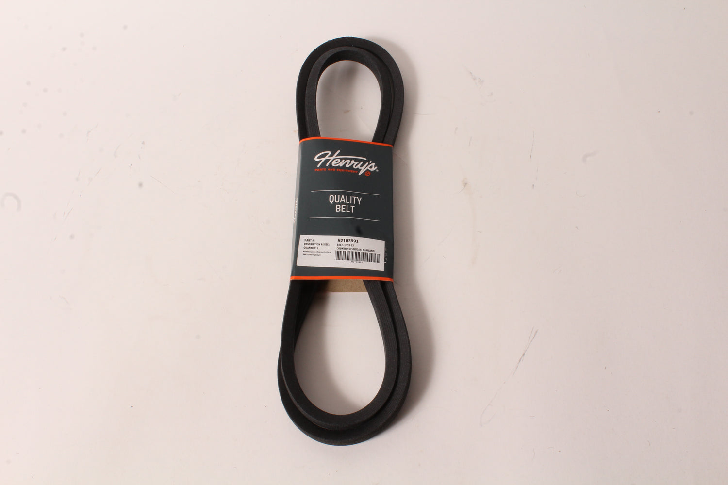 Henry's Universal Wrapped V-Belt 1/2" x 63" H2103991 A61 AK61 AP61 6863 4L630