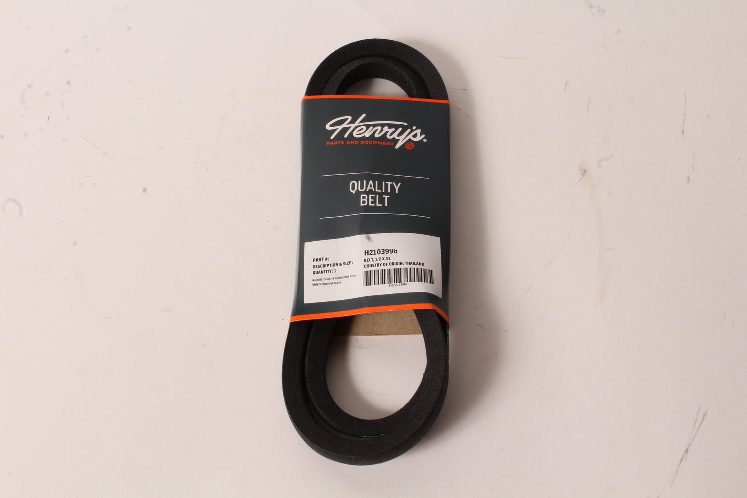 Henry's Universal Wrapped V-Belt 1/2" x 41" H2103996 A39 AK39 AP39 6841 4L410