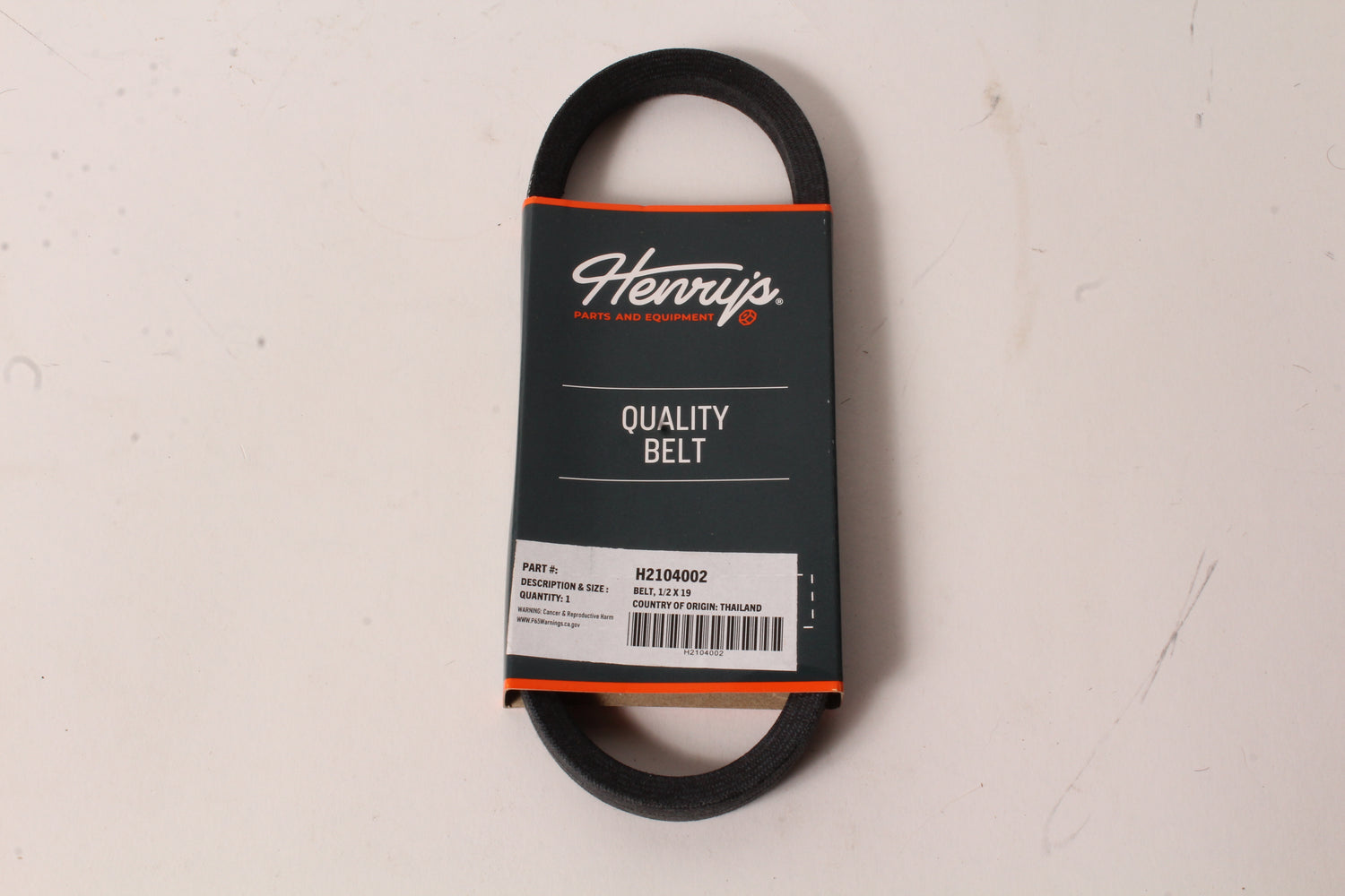 Henry's Universal Wrapped V-Belt 1/2" x 19" H2104002 Fits Gates 6819