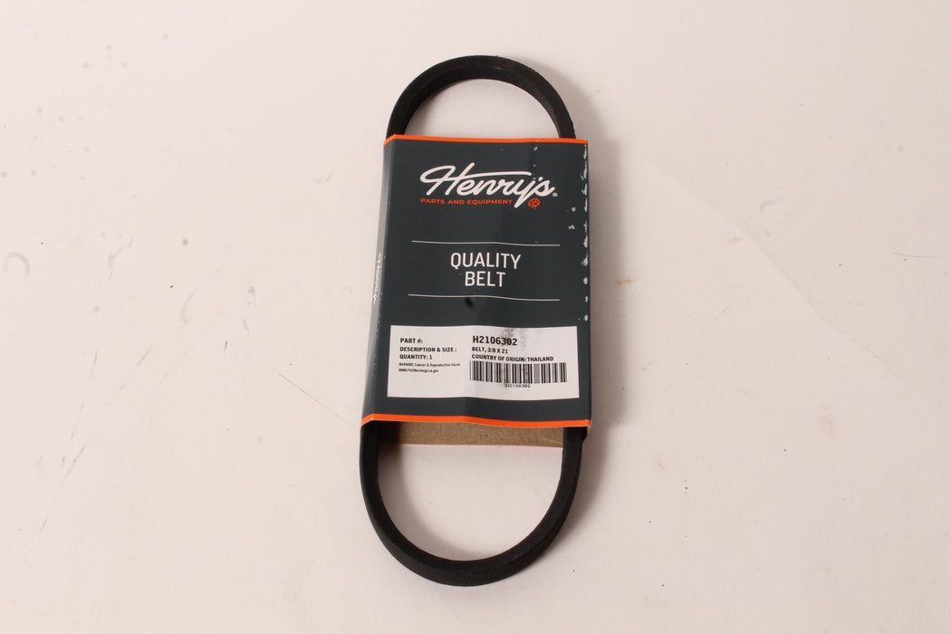 Henry's Universal Wrapped V-Belt 3/8" x 21" H2106302 3L210 6721 1210 38X210