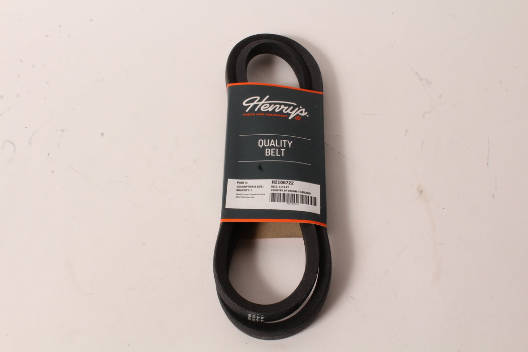 Henry's Universal Wrapped V-Belt 1/2" x 47" H2106722 A45 AK45 AP45 6847 4L470