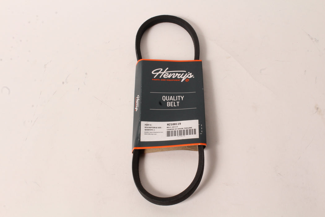 Henry's Universal Wrapped V-Belt 3/8" x 25" H2108119 3L250 6725 1250 38X250