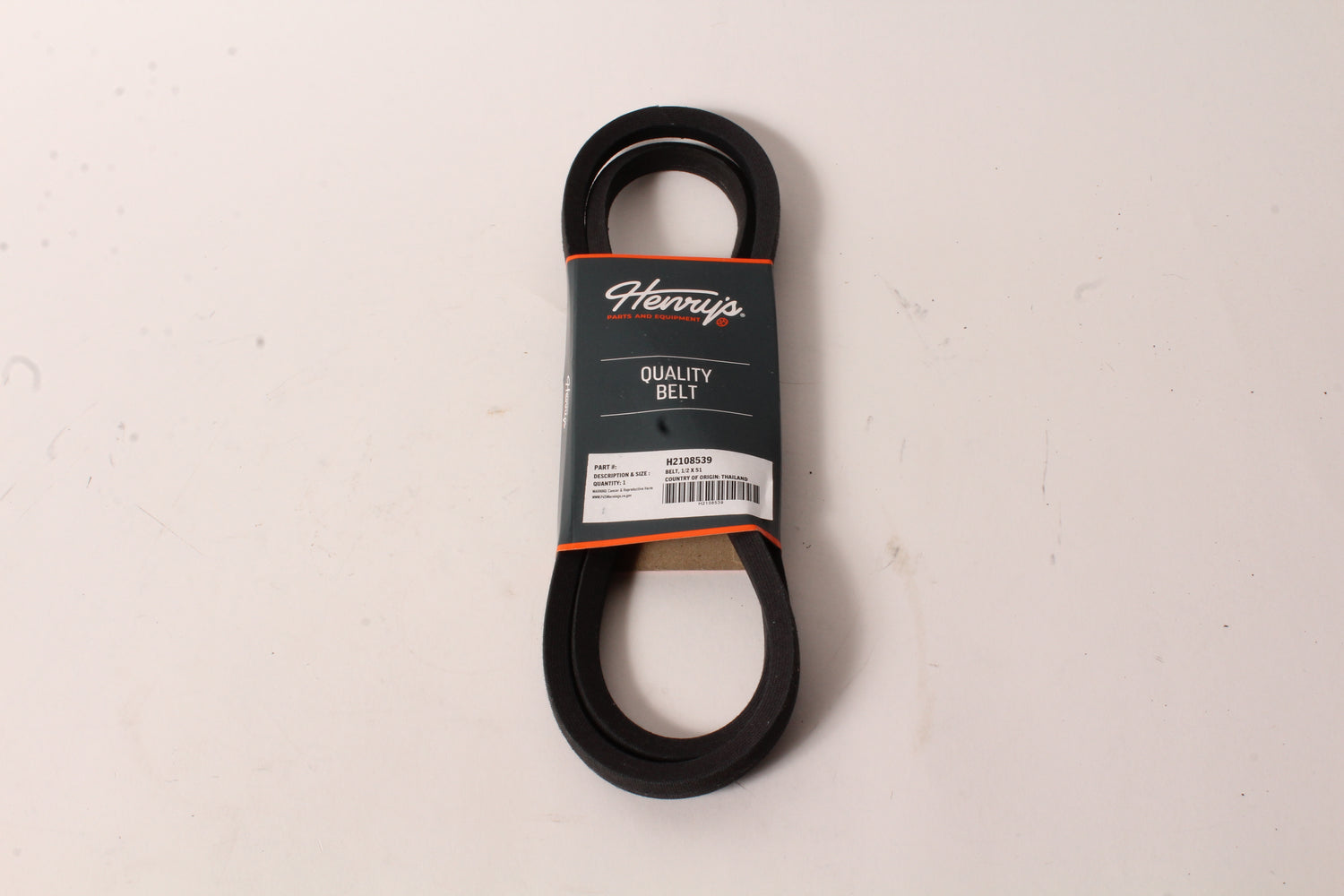 Henry's Universal Wrapped V-Belt H2108539 1/2" x 51" A49 AK49 AP49 6851 4L510