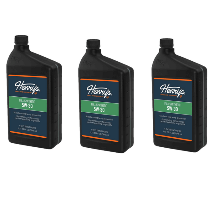 3 PK Henry's H3052610 5W-30 Full Synthetic Engine Oil with Zinc 32 oz 4-Cycle