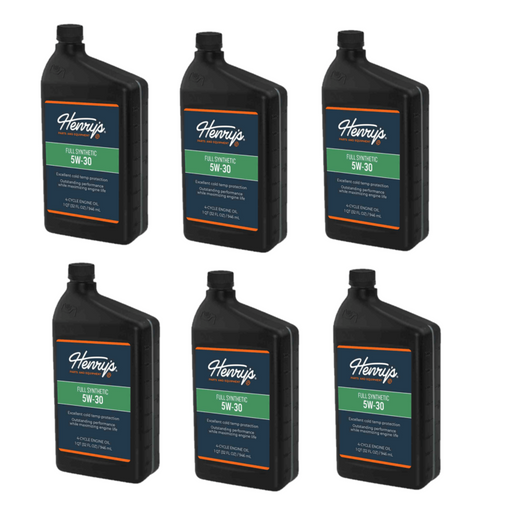 6 PK Henry's H3052610 5W-30 Full Synthetic Engine Oil with Zinc 32 oz 4-Cycle