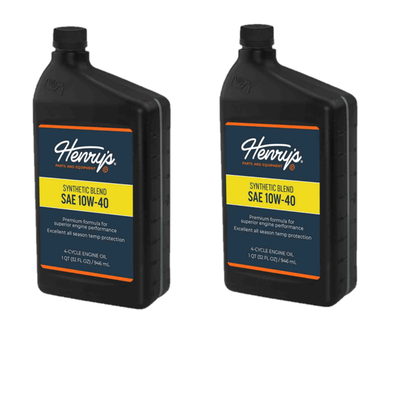 2 PK Henry's H3053996 SAE 10W-40 Synthetic Blend Engine Oil with Zinc 32 oz