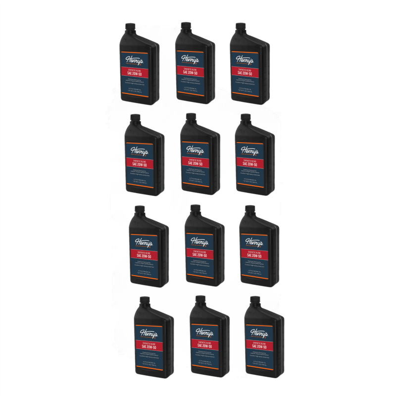 12 PK Henry's H3054905 Engine Oil SAE 20W-50 Synthetic Blend with Zinc 32 oz