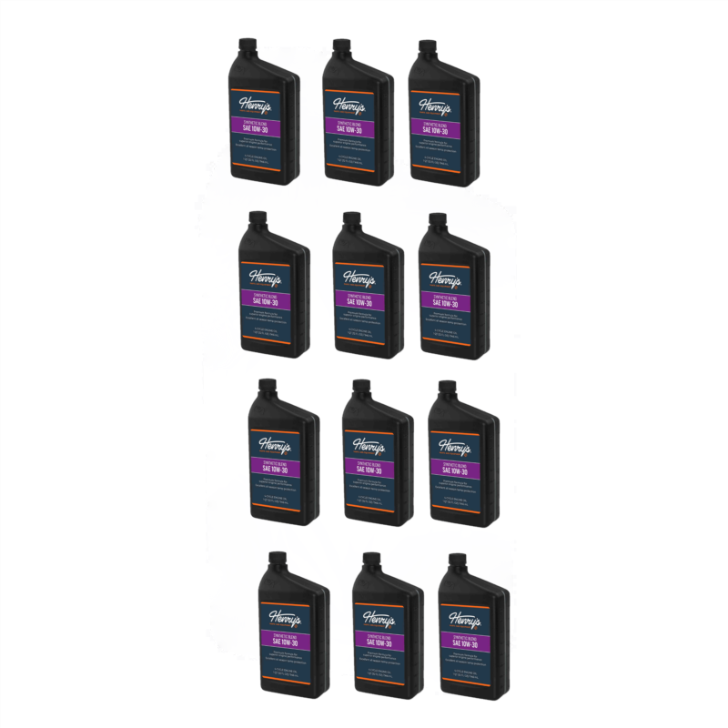 12 PK Henry's H3059017 Engine Oil SAE 10W-30 Synthetic Blend with Zinc 32 oz