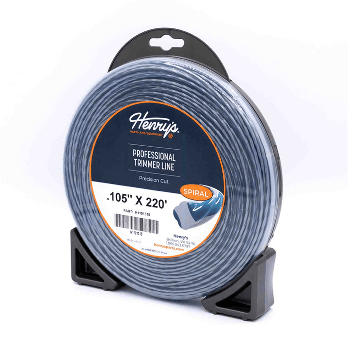 Henry's H1101318 .105" 220' Spiral Pro Trimmer Line Twin-Layer Co-Extrusion HD