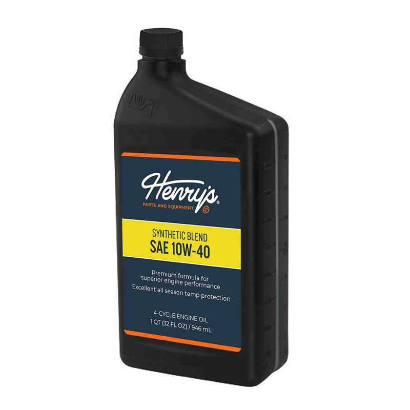 Henry's H3053996 SAE 10W-40 Synthetic Blend Engine Oil with Zinc 32 oz 4-Cycle