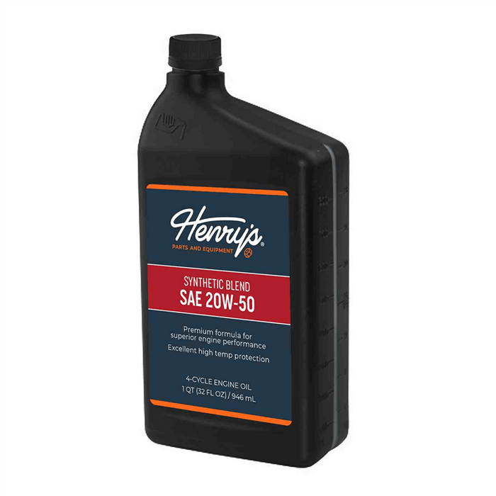 Henry's H3054905 Engine Oil SAE 20W-50 Synthetic Blend with Zinc 32 oz 4-Cycle