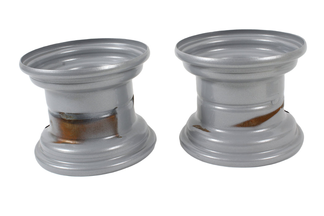 2 Pk OEM Husqvarna 532106732 6" Front Silver Rim Assembly Fits Poulan Craftsman