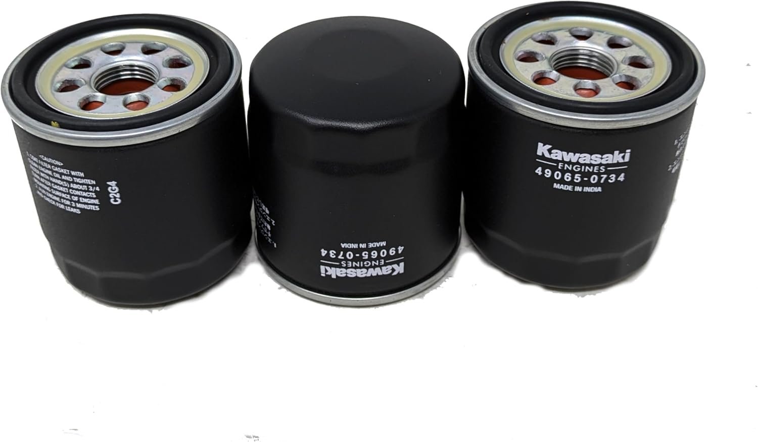 3 Pack Genuine Kawasaki 49065-0734 Oil Filter For 49065-0724 49065-7010 OEM