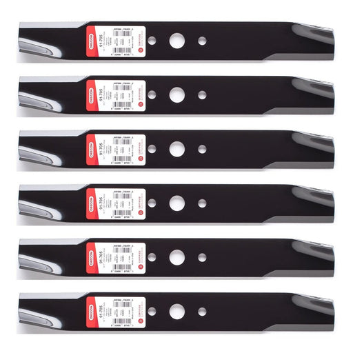 6 Pack Oregon 91-705 Mower Blade for Massey Ferguson 1704100 44"