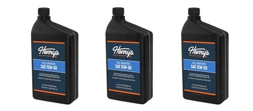3 PK Henry's H3057631 Engine Oil 15W-50 Full Synthetic with Zinc 32 oz 4-Cycle