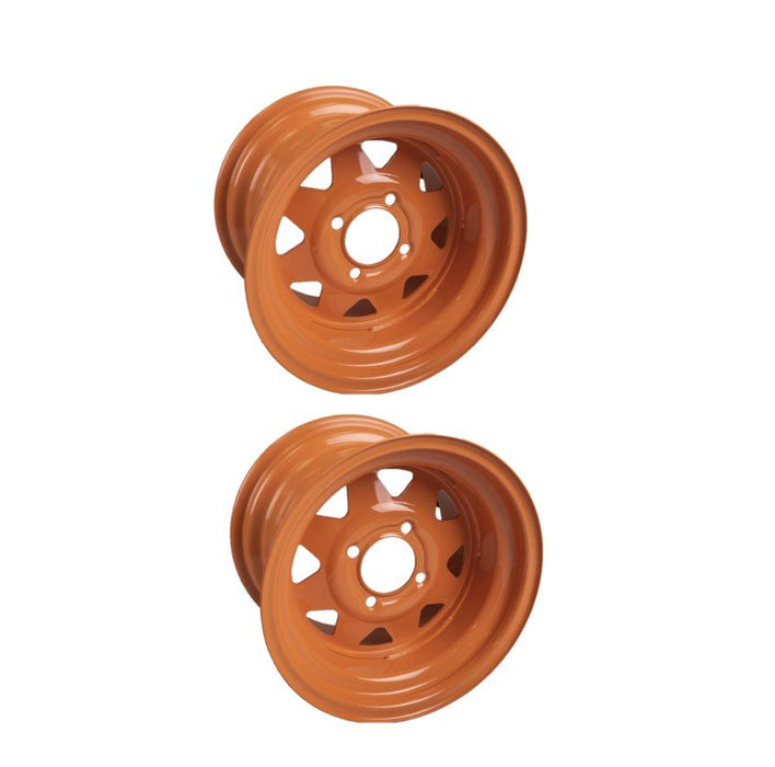 2 PK Genuine Scag 481851 12" 4 Lug Powder Coated Gold Wheel Rim 24-x12.00-12