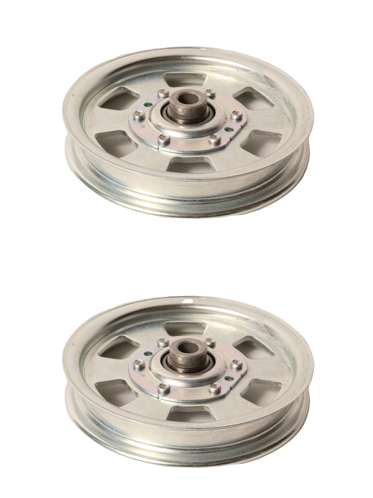 2 PK Flat Idler Pulley Fits Kubota K5559-34880 K5639-34882