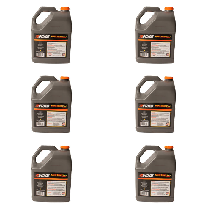 6 PK Echo 6450050G PowerBlend Gold 1 Gallon 2-Cycle 2-Stroke Oil Blend Mix 50:1