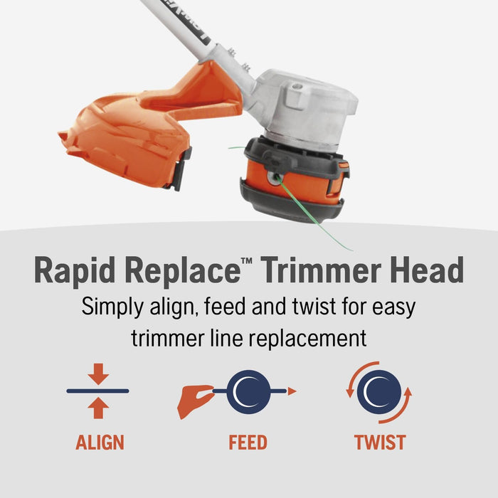 Husqvarna 970480104 320iL 40V WeedEater Brushless Lithium-Ion 16 in. Straight Shaft Cordless String Trimmer Kit