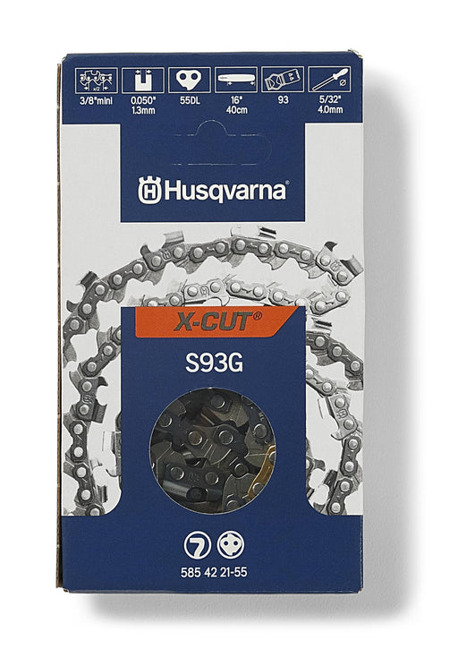 Husqvarna 585422155 X-Cut S93G 18 Inch Chainsaw Chain, 3/8" Mini Pitch, 050" Gauge