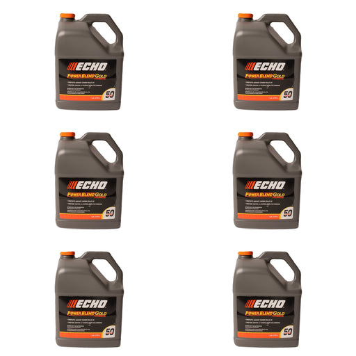 6 PK Echo 6450050G PowerBlend Gold 1 Gallon 2-Cycle 2-Stroke Oil Blend Mix 50:1
